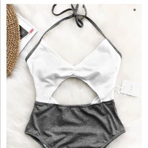 Halter One Piece Swim Suit